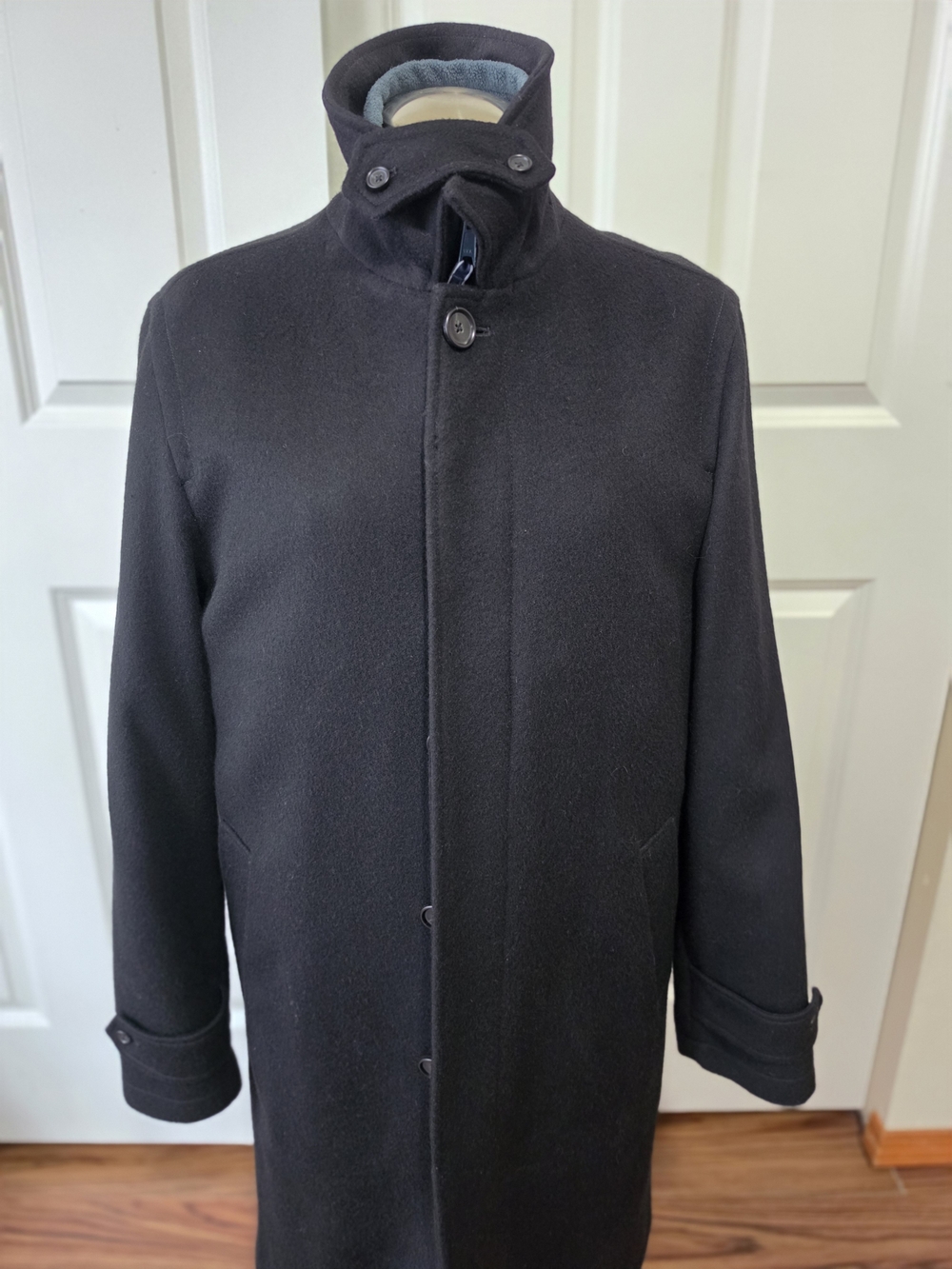 J. Crew Men's Black Westboune Topcoat-pre Owned